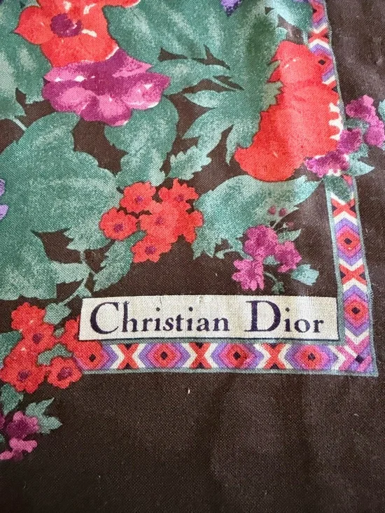 Christian Dior Vintage Floral Scarf - Picture 3 of 5